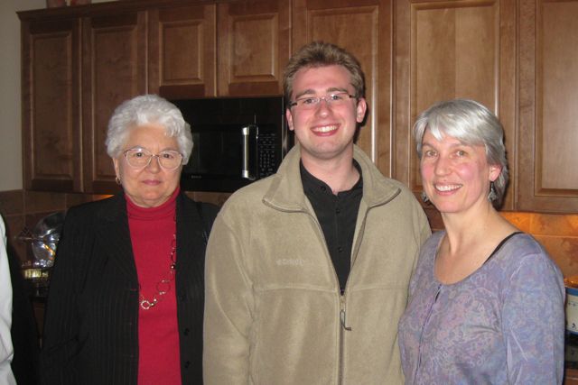 With Martha Mier, Andrew, and his teacher & my former student, Patty Clark