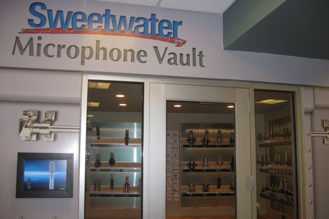The Sweetwater Microphone Vault at their huge facility
