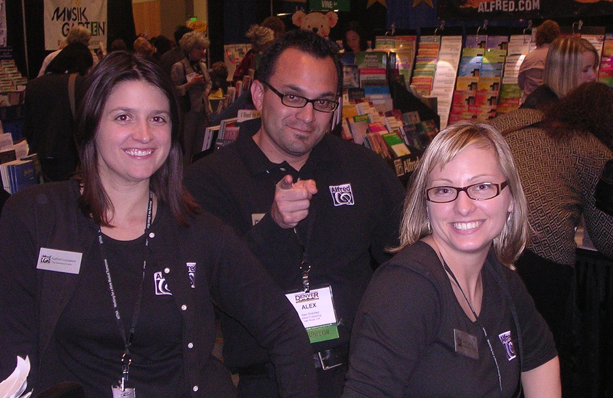 Our great "piano marketing team"-- Kathryn, Alex, and Rene